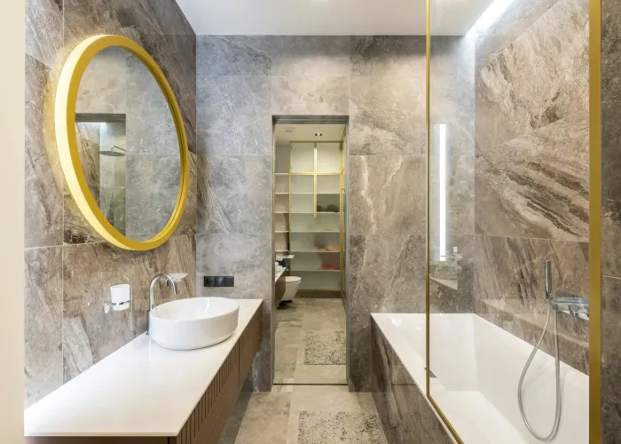 Gold Tones Bathroom